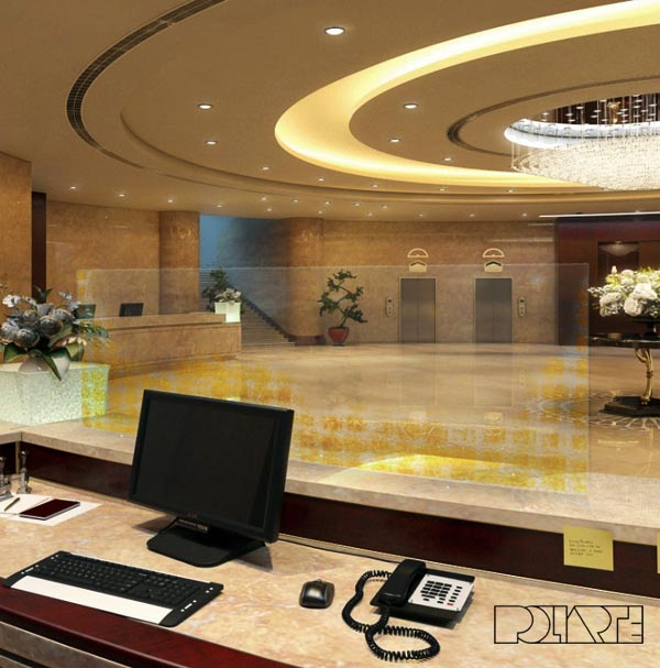 Barriere parafiato per reception di hotel