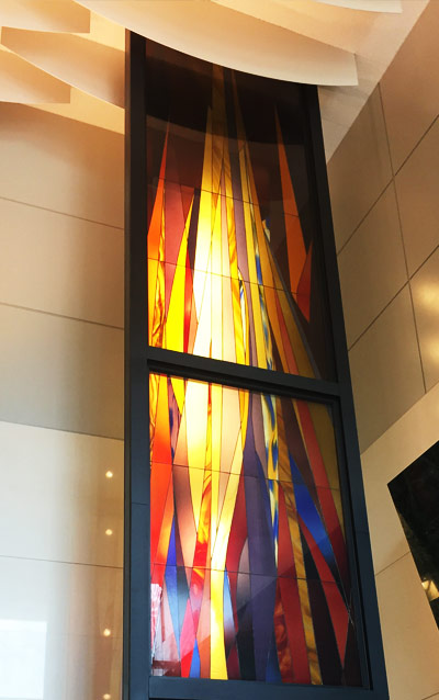 The window designed and made for Matsuzakaya.