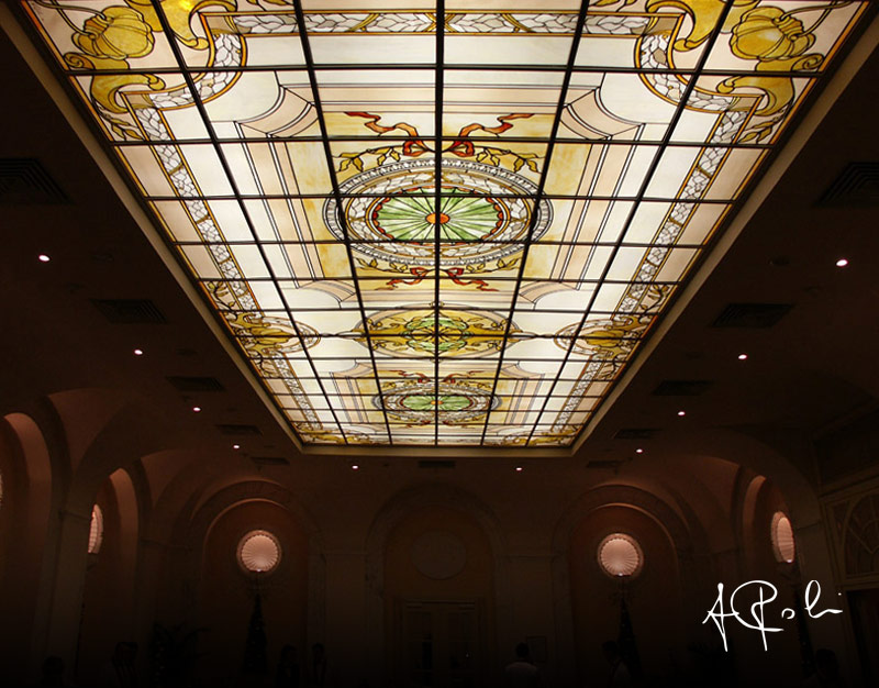 soffitto retroilluminato in vetro soffiato