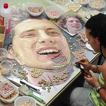 Mosaico: fasi di lavorazione