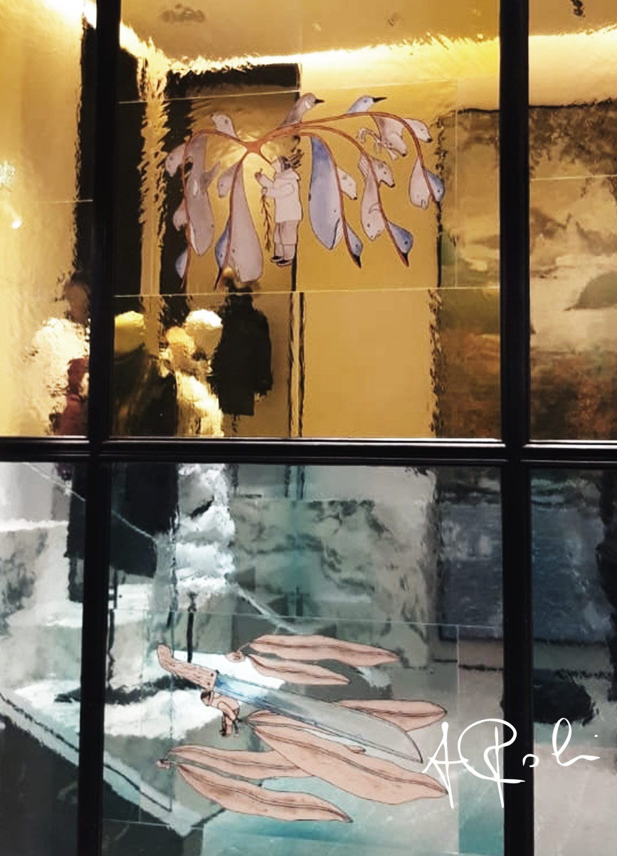 Arte Poli - Vetrata artistica in vetro soffiato