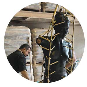 Bamboo cane net structure