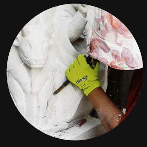 Working of the stone 